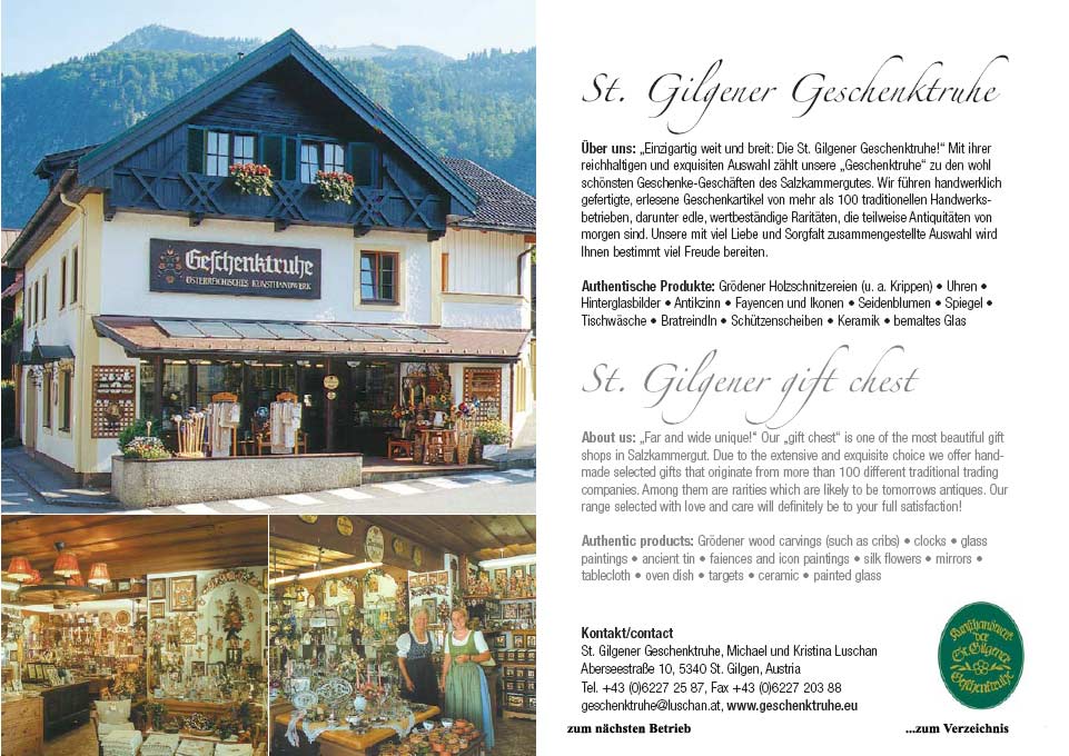 St.Gilgener Geschenktruhe ( Fam. Luschan )