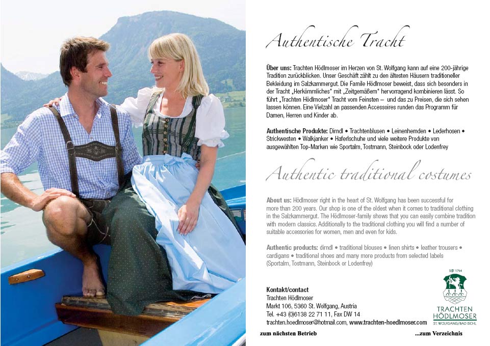 Trachten H&ouml;dlmoser  in St.Wolfgang